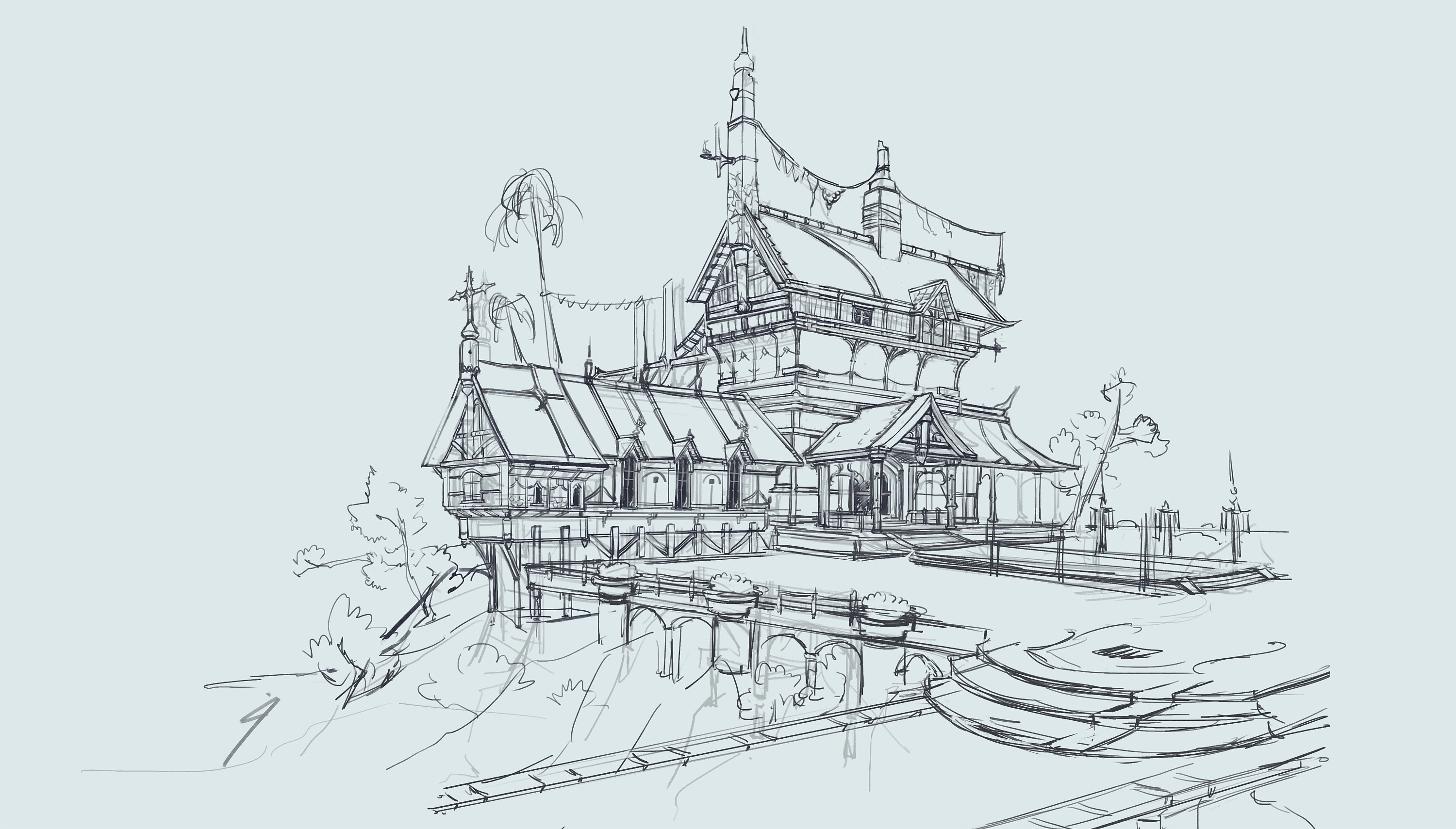 房子设计|插画|游戏原画|ronin117 - 原创作品 - 站酷 (zcool)