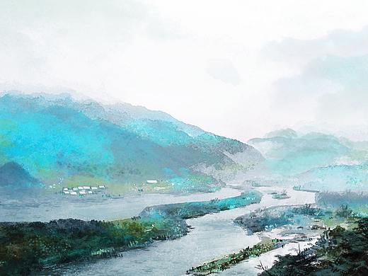 手绘PS处理照片成国画效果