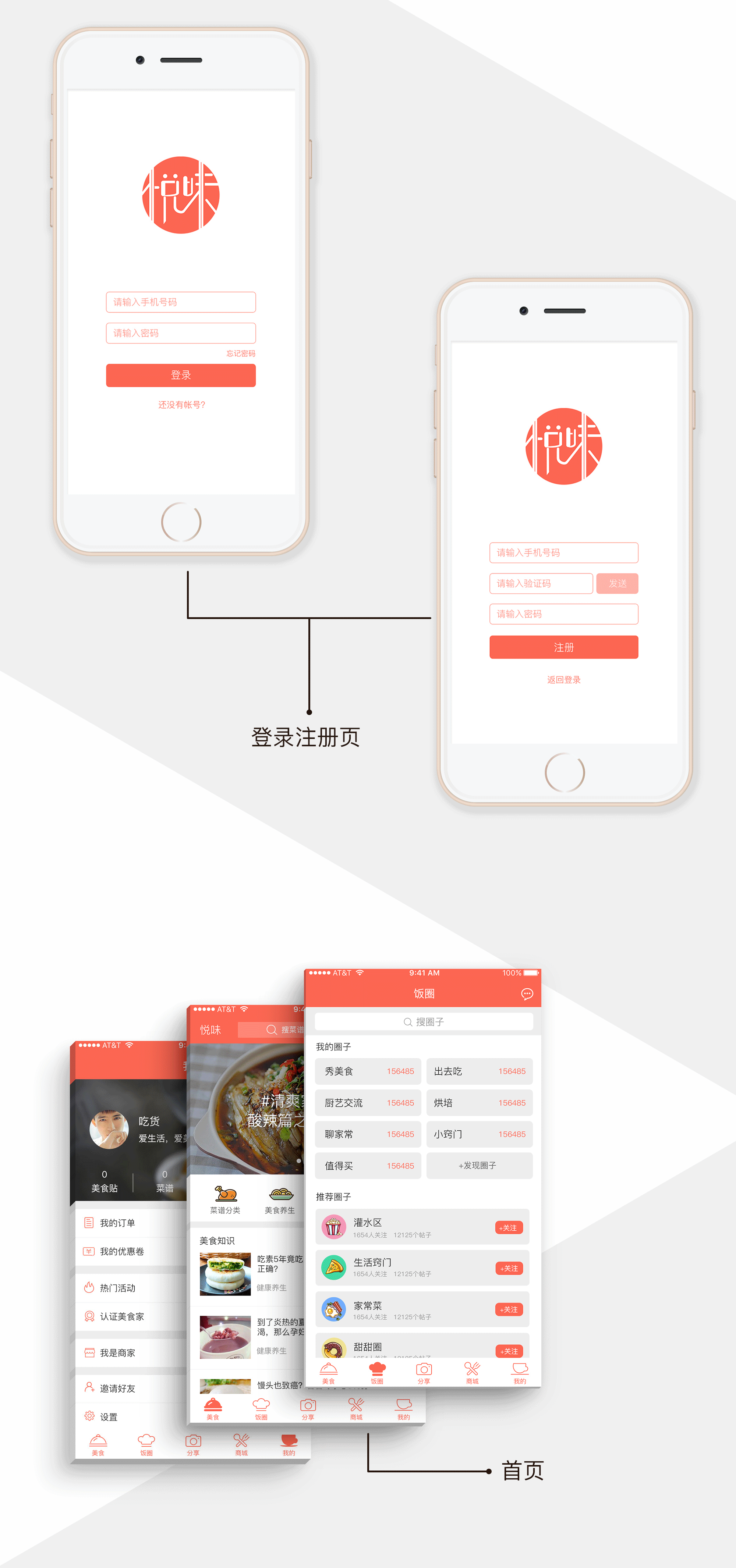 "悦味"美食类APP