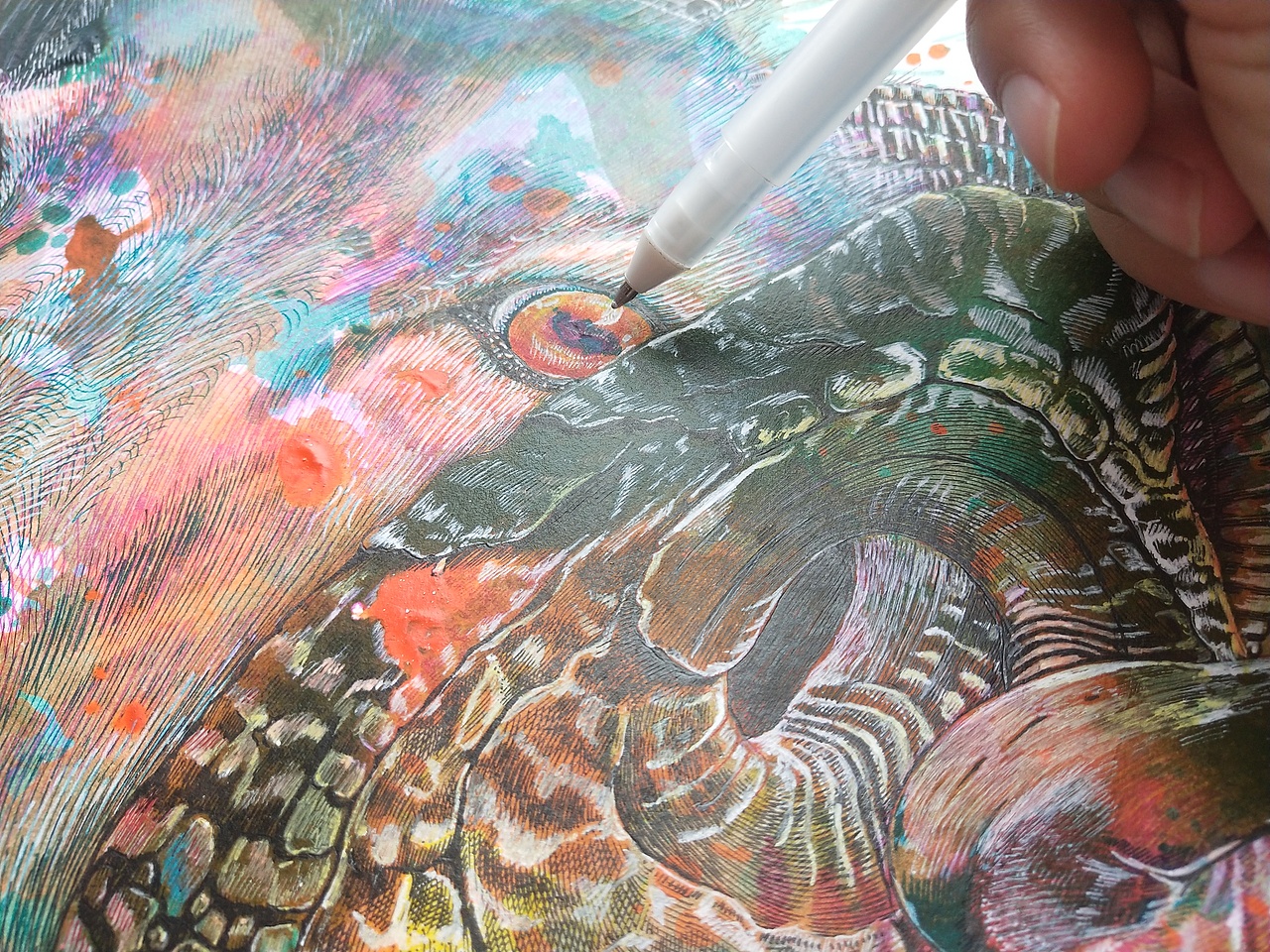 山海经异兽系列-土蝼（图ZMTg5MjU4MjEy） - 绘画 - 站酷设计师慧琼原创素材 - 站酷ZCOOL