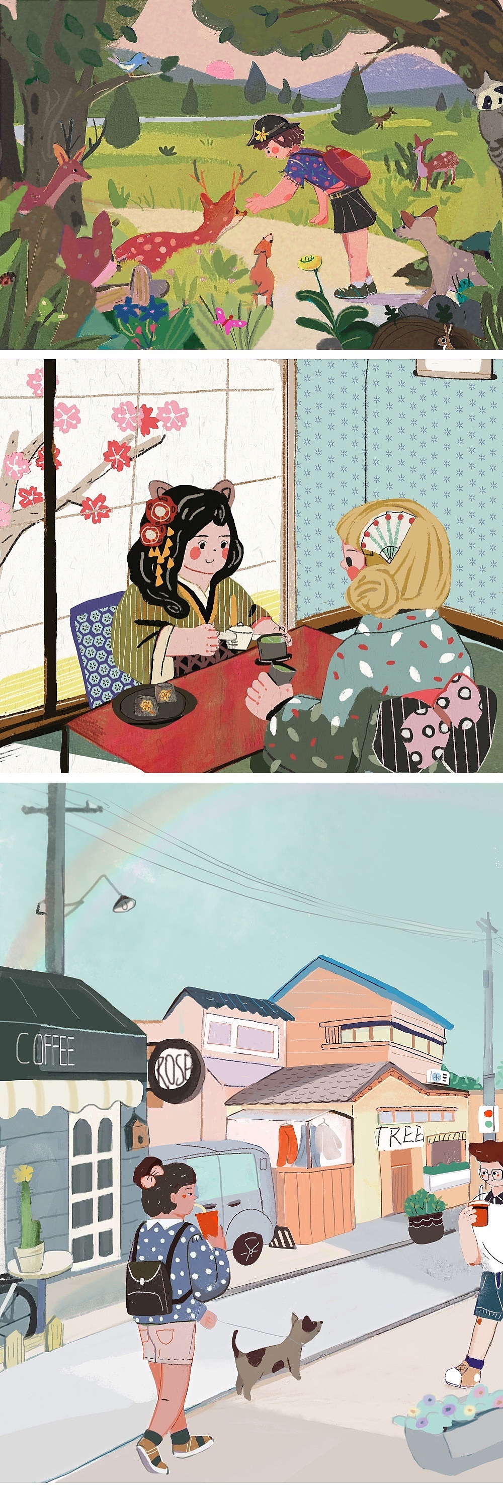 日本漫步（图ZMjQyMDA2NDky） - 商业插画 - 站酷设计师柳水原创素材 - 站酷ZCOOL