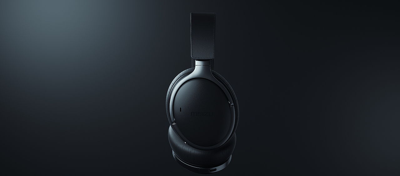 魅族HD60 ANC降噪耳机（图ZMjA3MzE3NzQ4） - 产品 - 站酷设计师黑鸟视觉一油屋原创素材 - 站酷ZCOOL