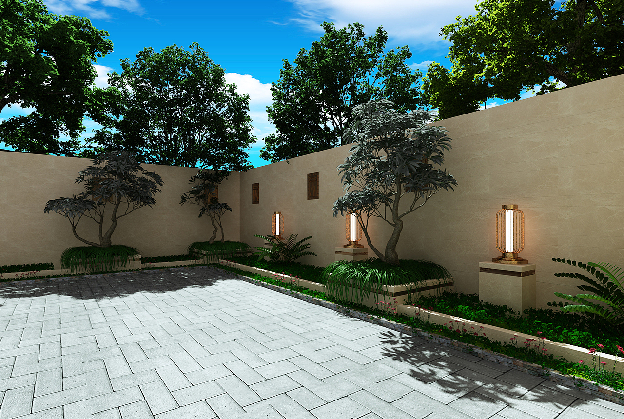 兰园看房通道设计3D效果图（图ZMjU0ODcxMzMy） - 场景 - 站酷设计师3D设计师NG男原创素材 - 站酷ZCOOL