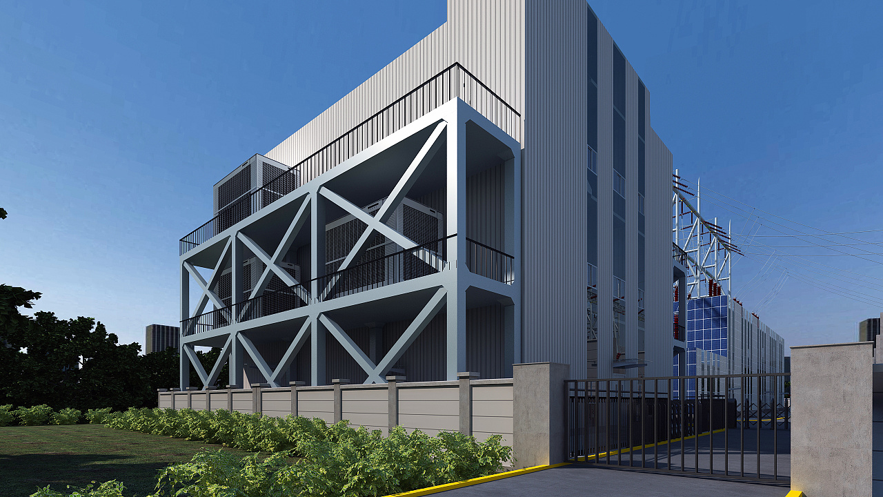 变电站效果图|三维|建筑/空间|fzxtt - 原创作品 - 站酷 (zcool)