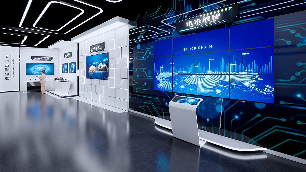 南通聯(lián)通科技未來5G展廳（圖ZMjQwNjA1Mzc2） - 展陳設計 - 站酷設計師何步才原創(chuàng)素材 - 站酷ZCOOL