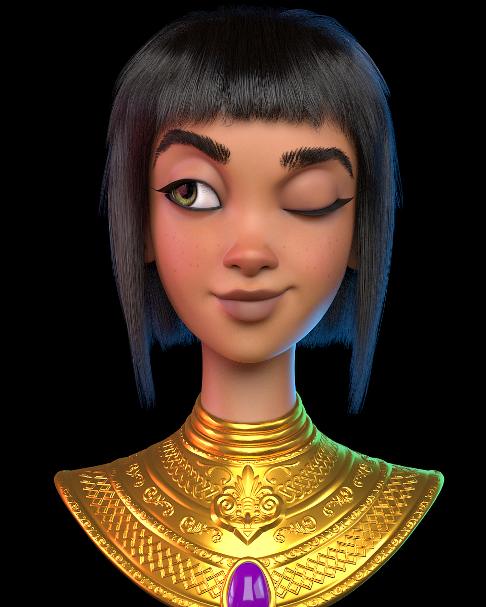 Cartoon Egypt princess