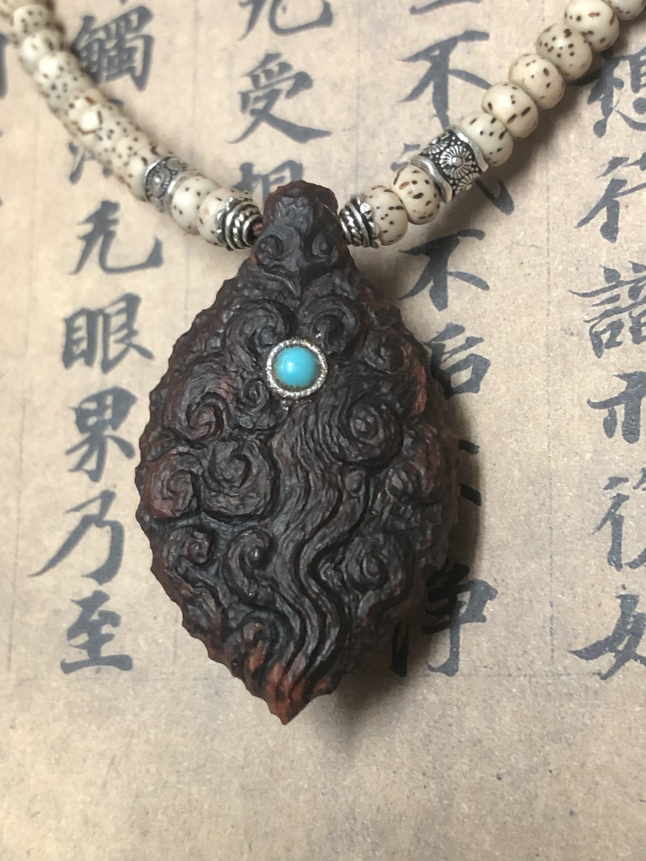 悟空纯银吊坠怒目