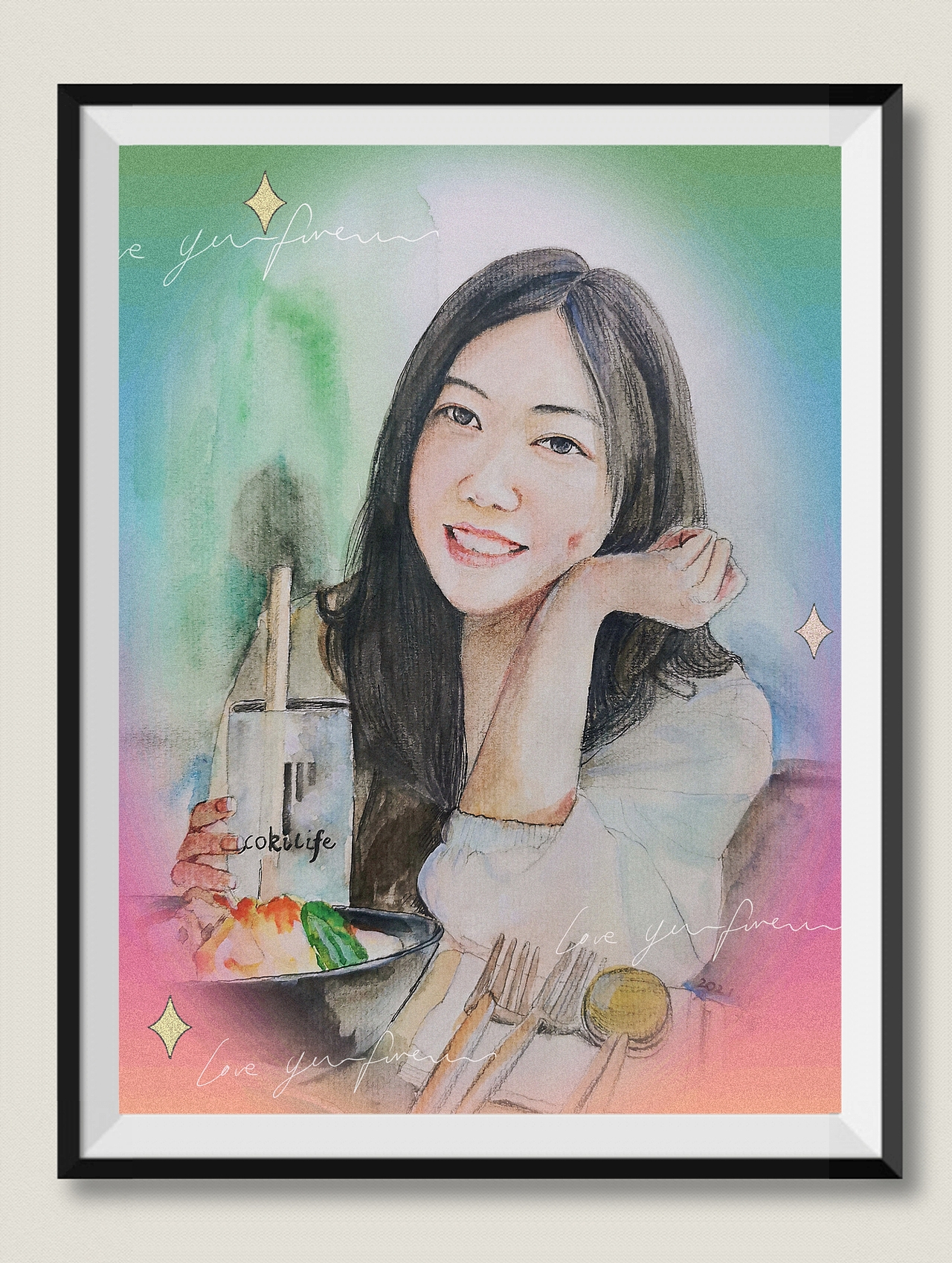 画的比照片好看 被画的人开心 我就开心了