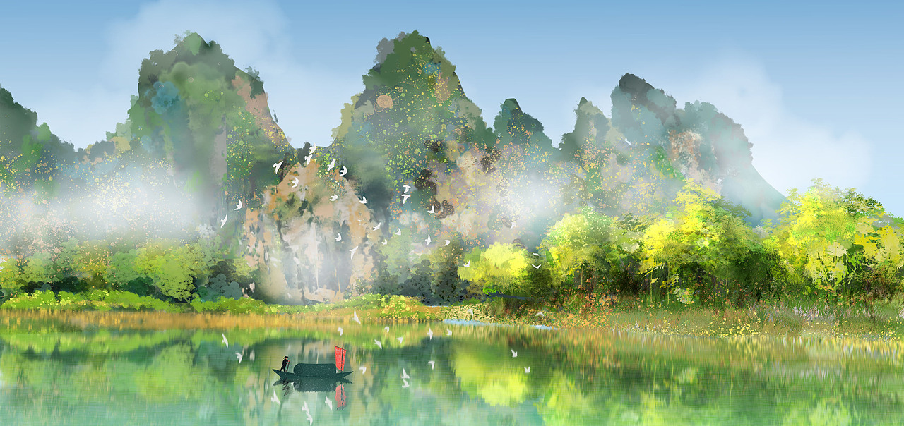 风景山水|插画|商业插画|心灵艺坊_原创作品-站酷zcool