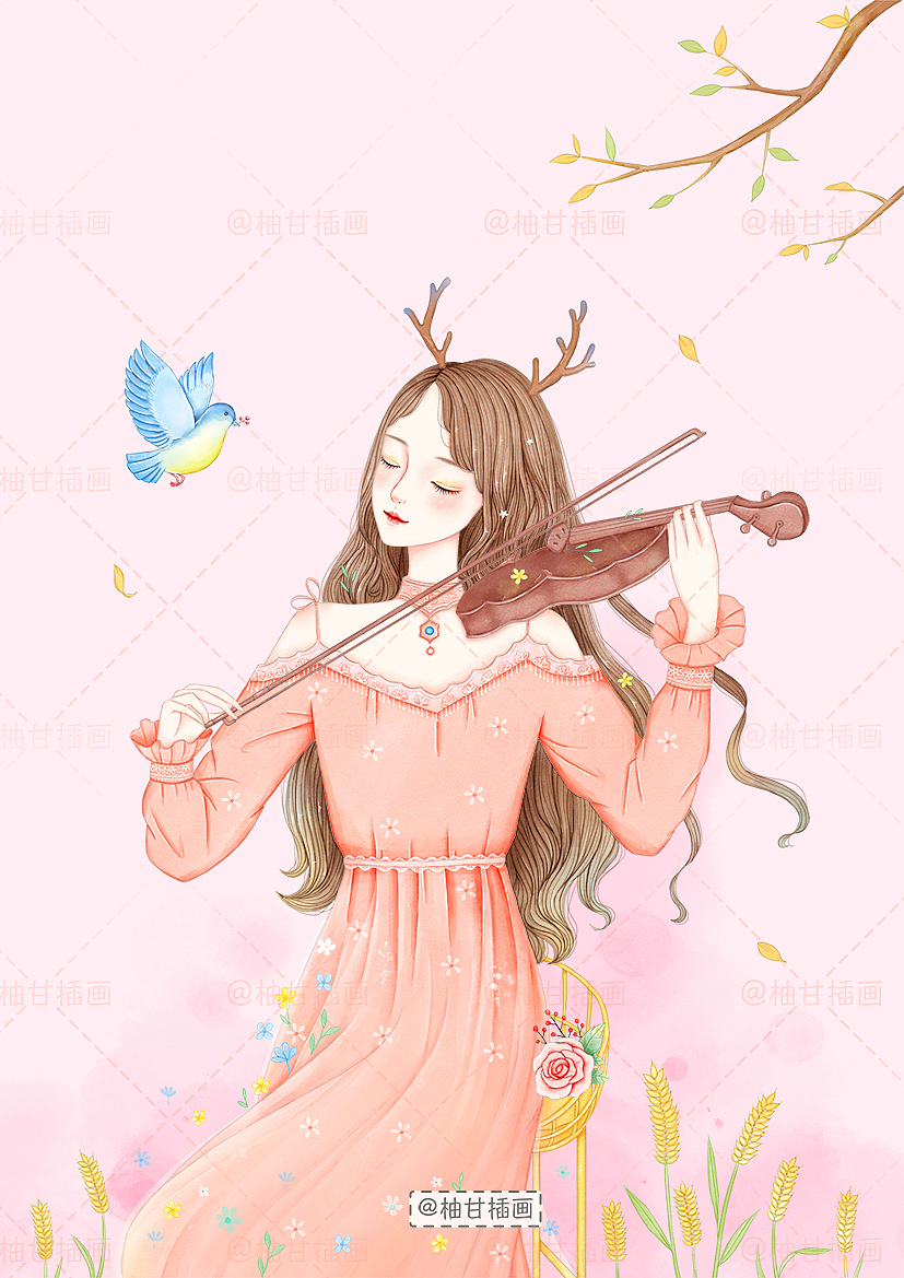 小清新插画合集2（图ZMjA5MDA5MDQ0） - 商业插画 - 站酷设计师柚甘原创素材 - 站酷ZCOOL