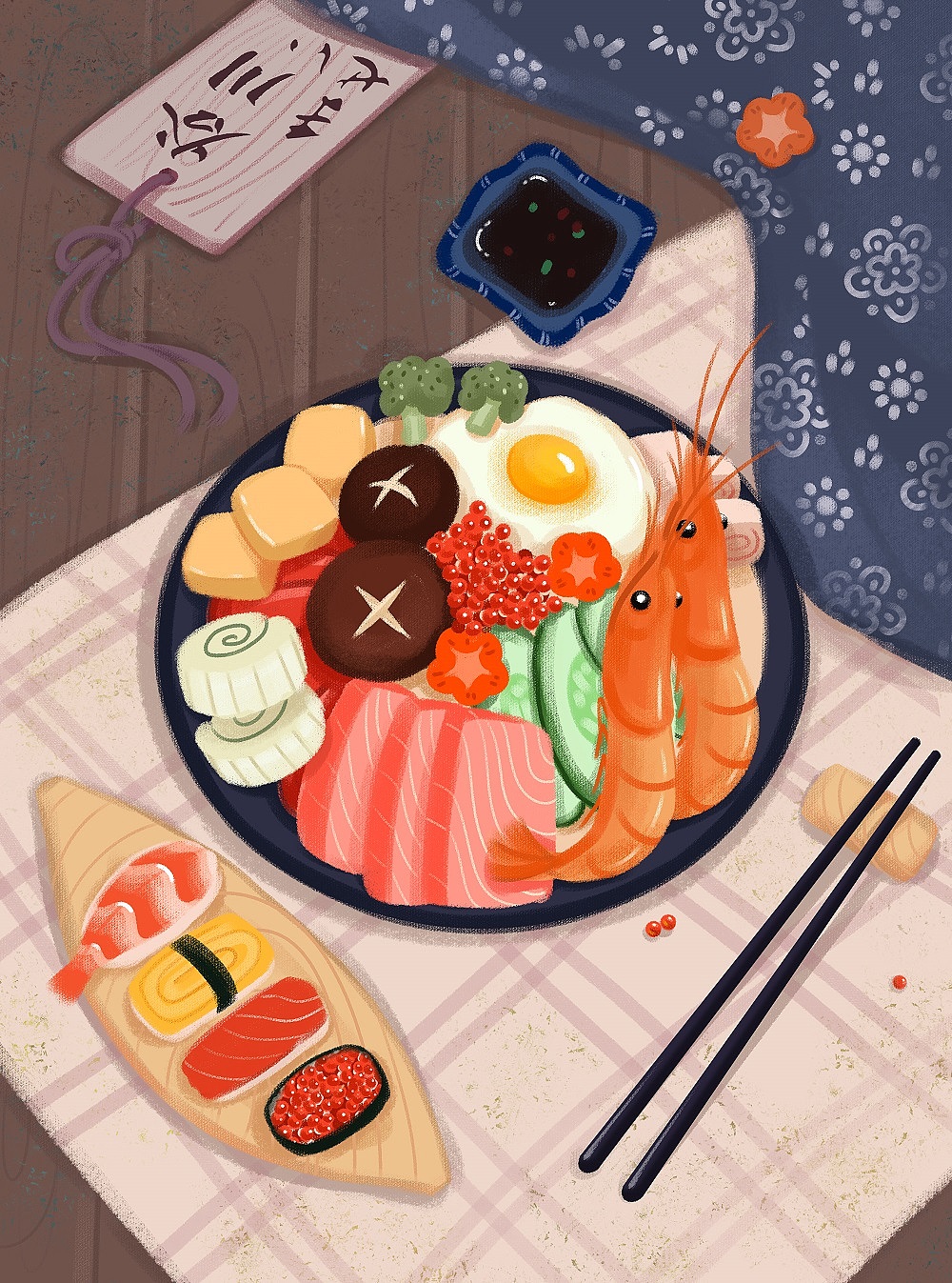 寿司拼盘（图ZMjQ4MTIyNTgw） - 商业插画 - 站酷设计师无画不弹原创素材 - 站酷ZCOOL