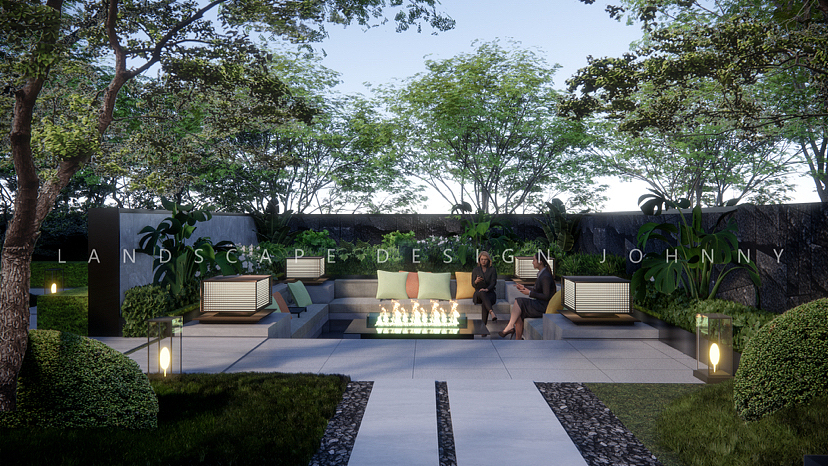 庭院设计（图ZMzM2NjI2NTk2） - 景观设计 - 站酷设计师景观设计Johnny原创素材 - 站酷ZCOOL