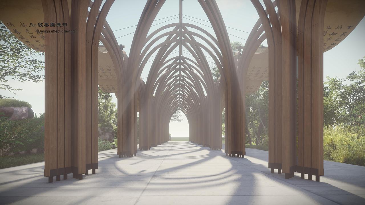 禅意姿势景观构筑物