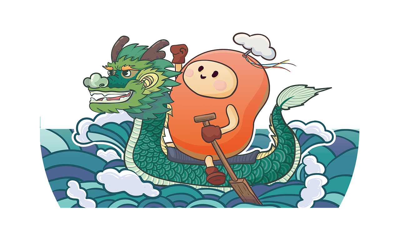 端午节划龙舟插画（图ZMTcyMTI3ODA0） - 商业插画 - 站酷设计师大鲨鱼游来游去原创素材 - 站酷ZCOOL