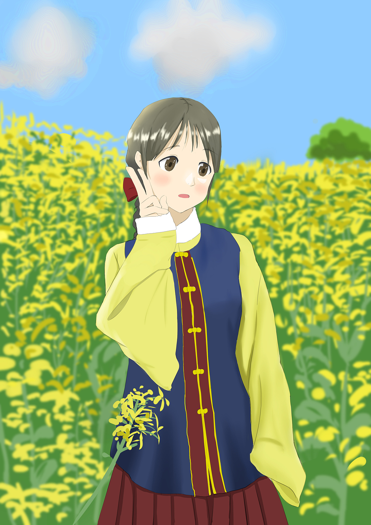 油菜花女孩