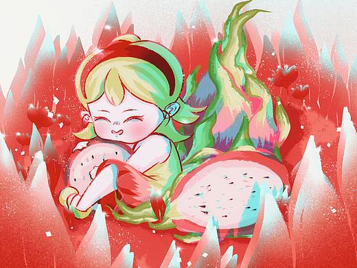 Q版 萌系 水果 插画