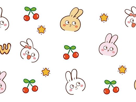 萌萌兔卡通兔子2023兔子卡通形象设计插画