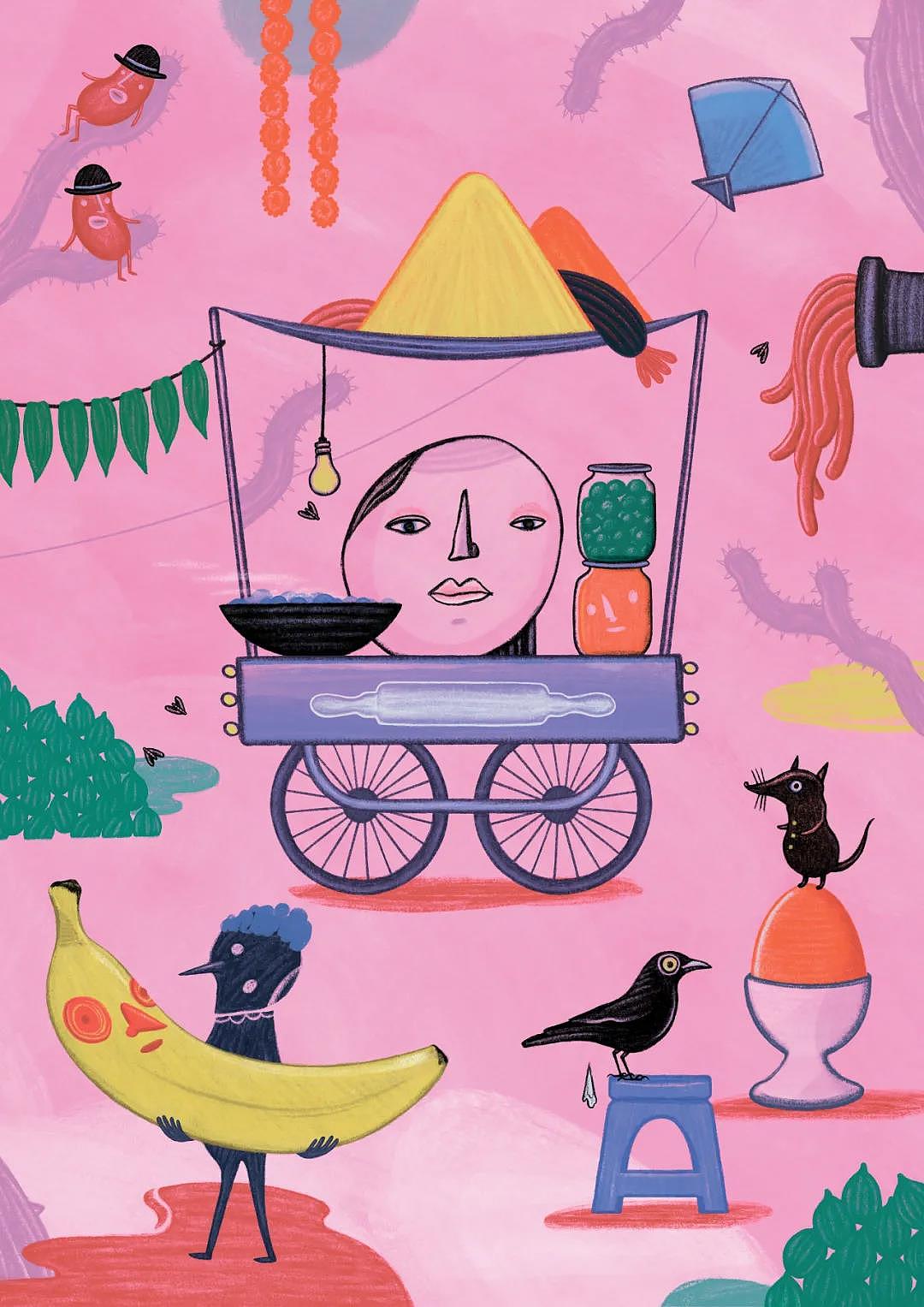 Hiii IIIustration 2019优秀作品奖《都可以吃》（图ZMjIyOTQyODQ0） - 绘本 - 站酷设计师hiiibrand原创素材 - 站酷ZCOOL