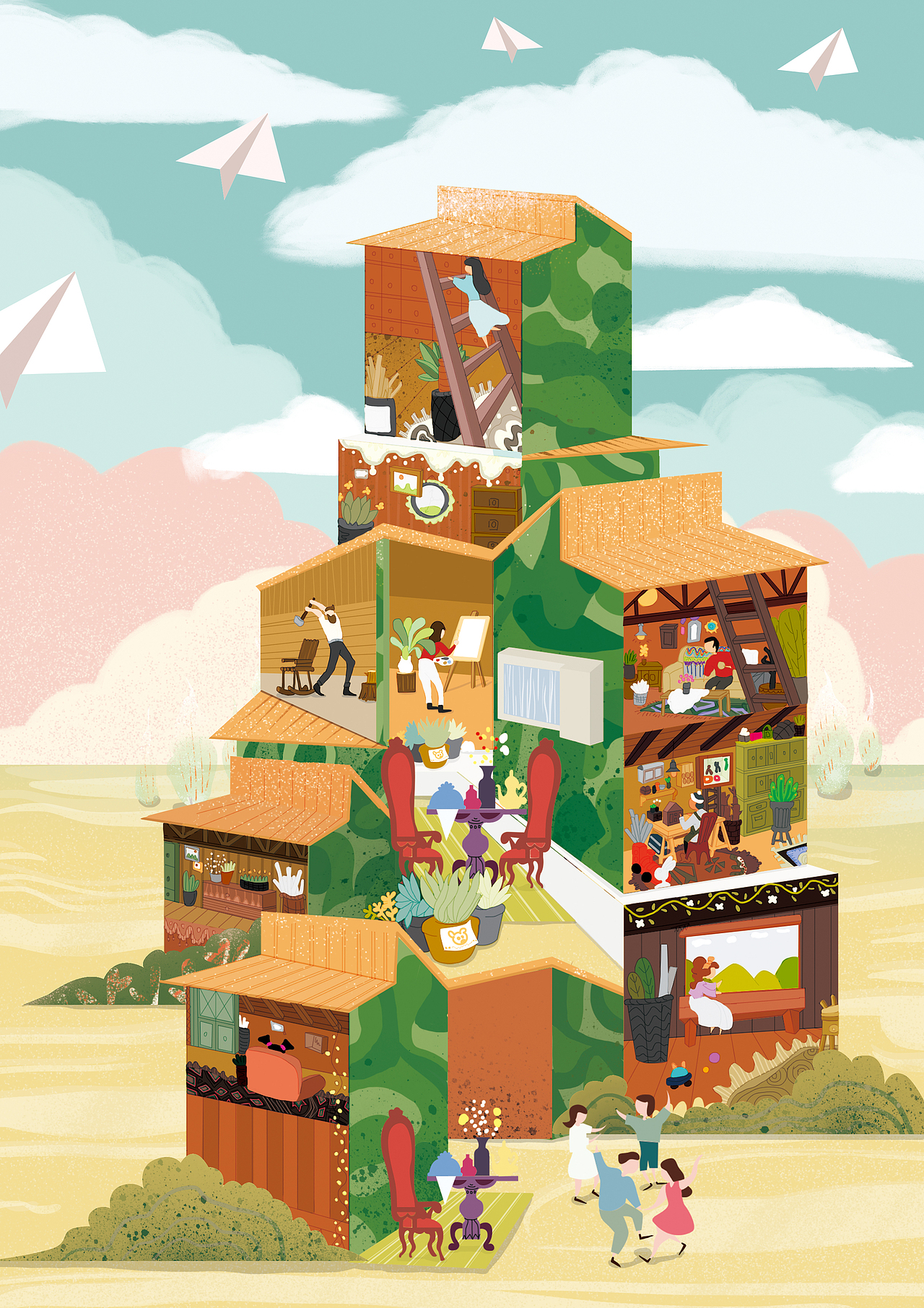 武汉大学绘制（图ZMjI3MjU1OTE2） - 商业插画 - 站酷设计师南希儿nancy原创素材 - 站酷ZCOOL