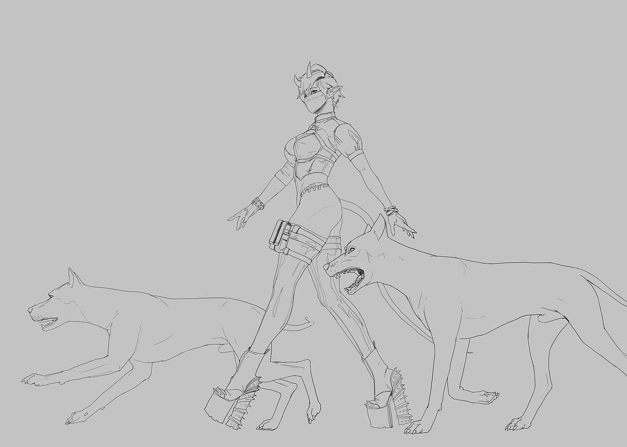 尖尖姐妹喵2-绘画过程