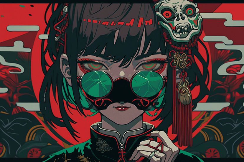 不一样的旗袍少女（三）（图ZMzI4NDExMjc2） - AI作品 - 站酷设计师Natsuno介原创素材 - 站酷ZCOOL