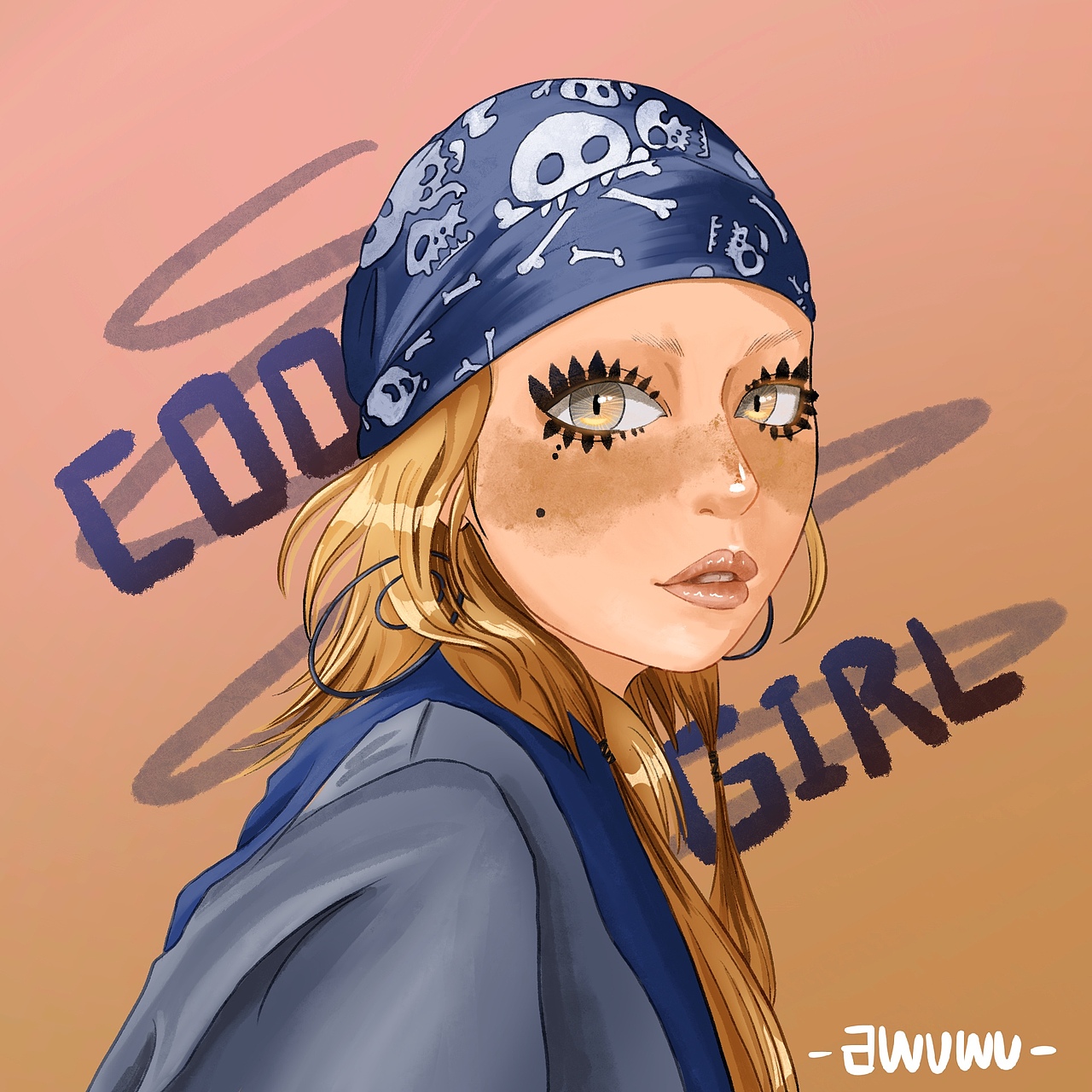 手绘头像插画（图ZMzA3MjExMzc2） - 创作习作 - 站酷设计师新的awuwu原创素材 - 站酷ZCOOL