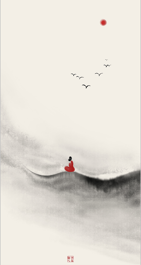 禅意中式插画（图ZMjI0MjU0NTQw） - 商业插画 - 站酷设计师cc张肥仔原创素材 - 站酷ZCOOL