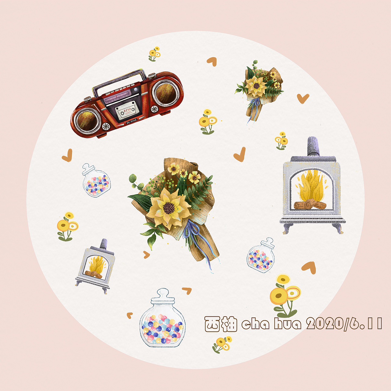 生活小物（图ZMjExNDgzMDQ0） - 艺术插画 - 站酷设计师CHEN小只原创素材 - 站酷ZCOOL