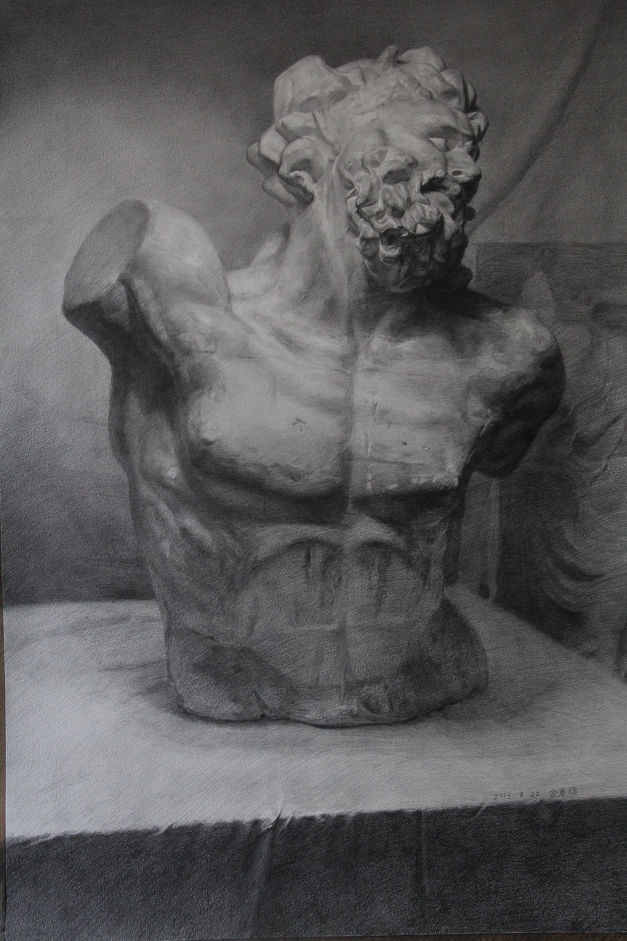 素描石膏像拉奥孔和摩西