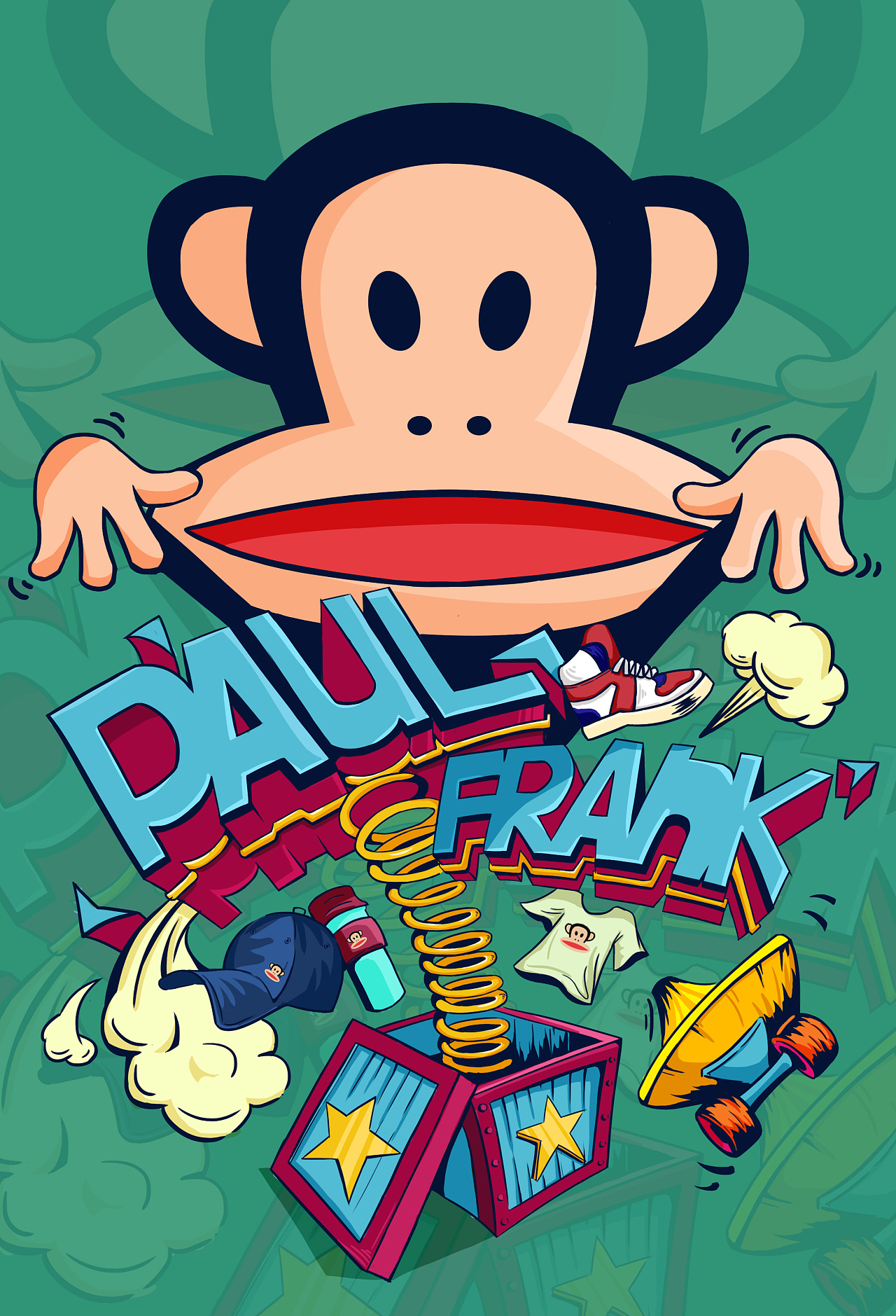 大嘴猴相关节日海报