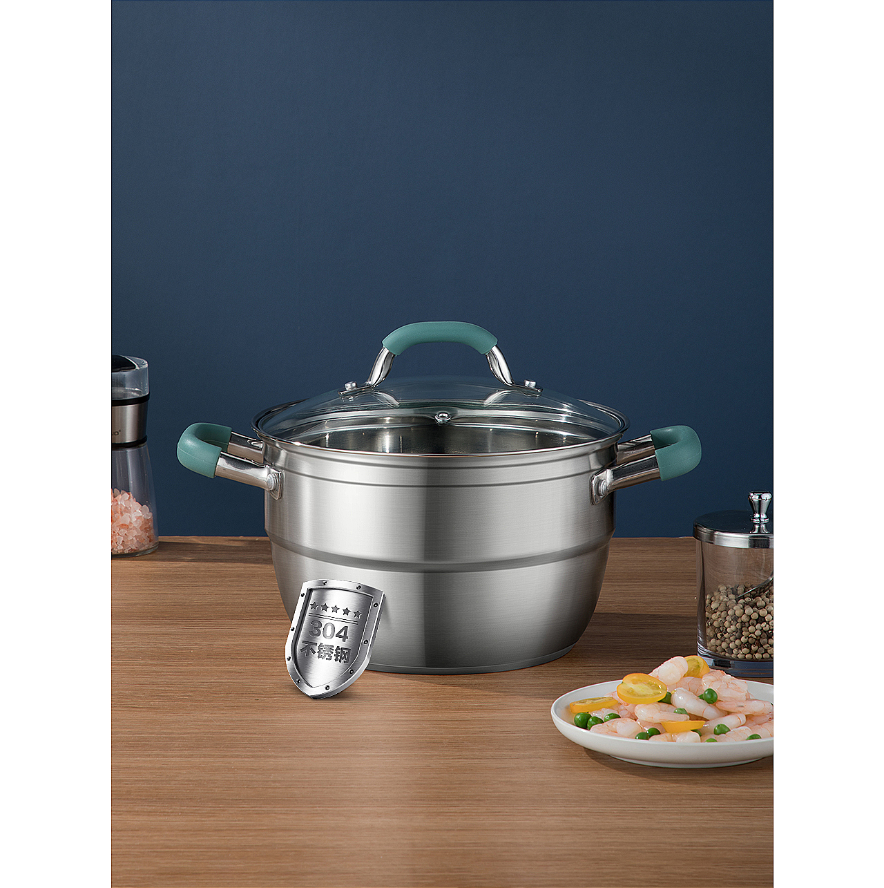 炊大皇 | 易巧不锈钢汤蒸锅详情页