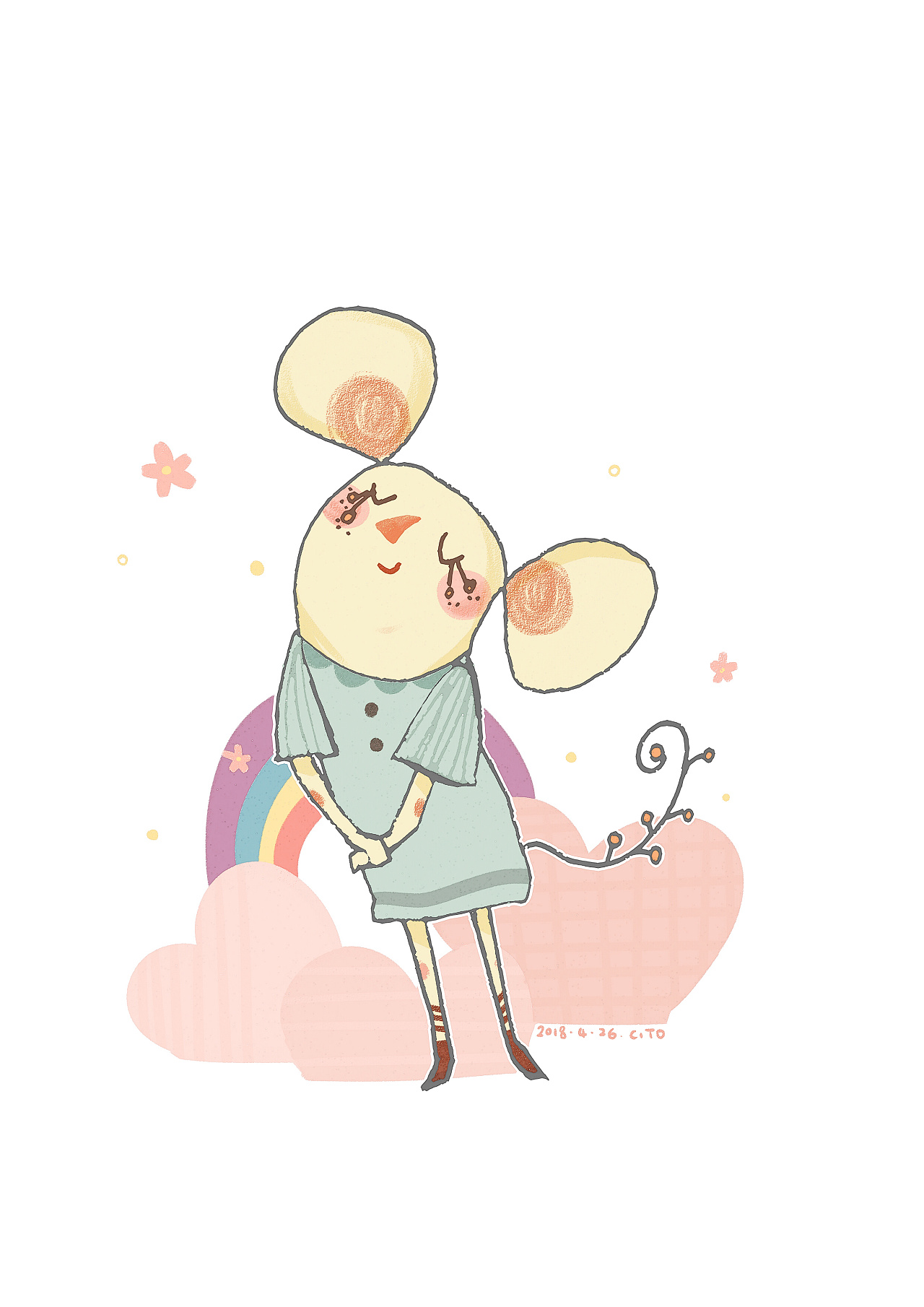 彩虹中的小老鼠