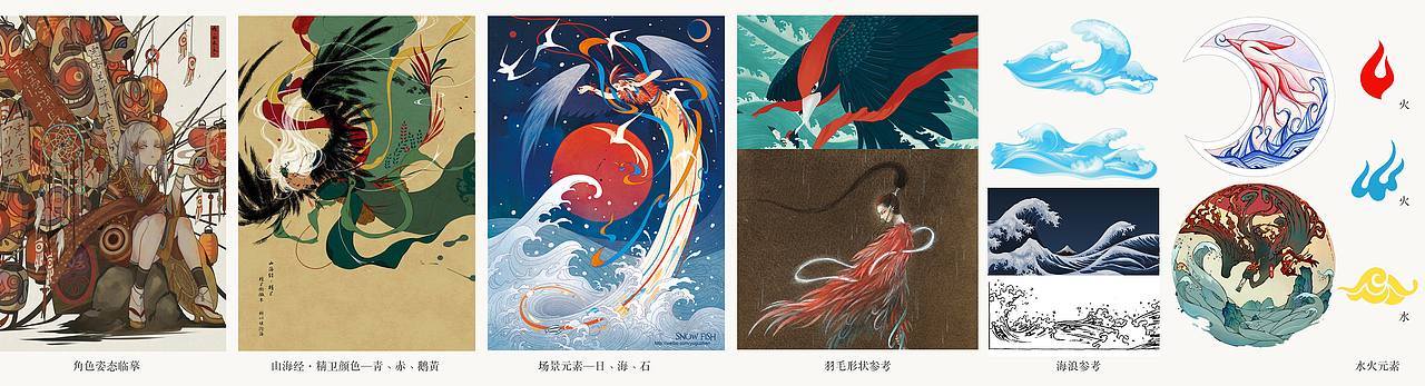 山海经 · 精卫——拟人绘画