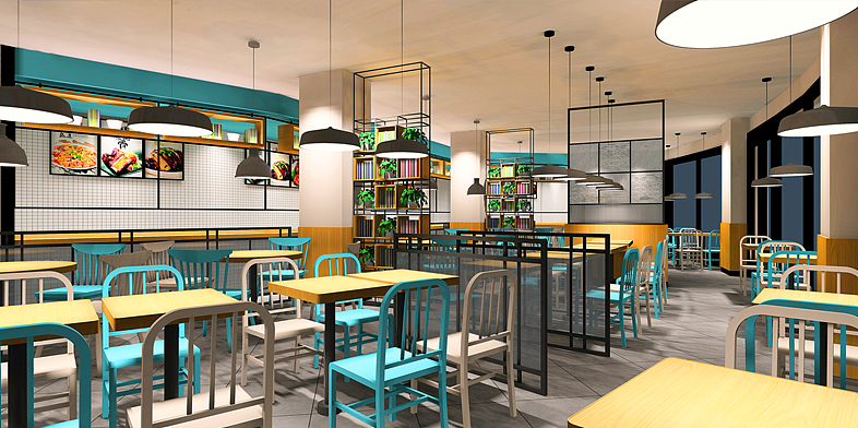 连云港餐饮设计/尚班族连锁快餐饮空间设计/品深设计