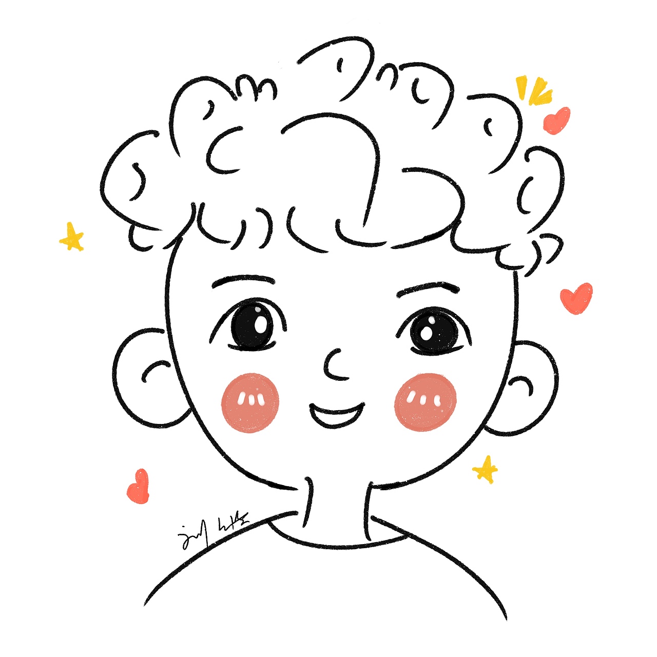 原创简笔画头像