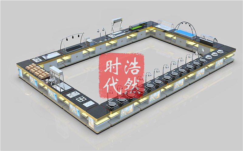 自助餐台图片