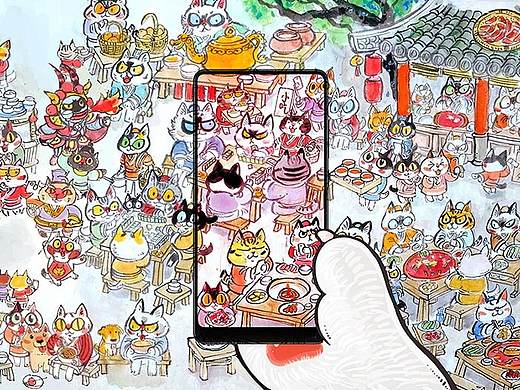 小米MIX2插画海报设计－《成都日常》