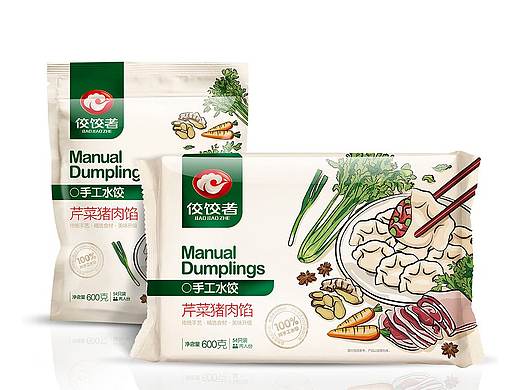 【佼佼者】手工水饺包装设计