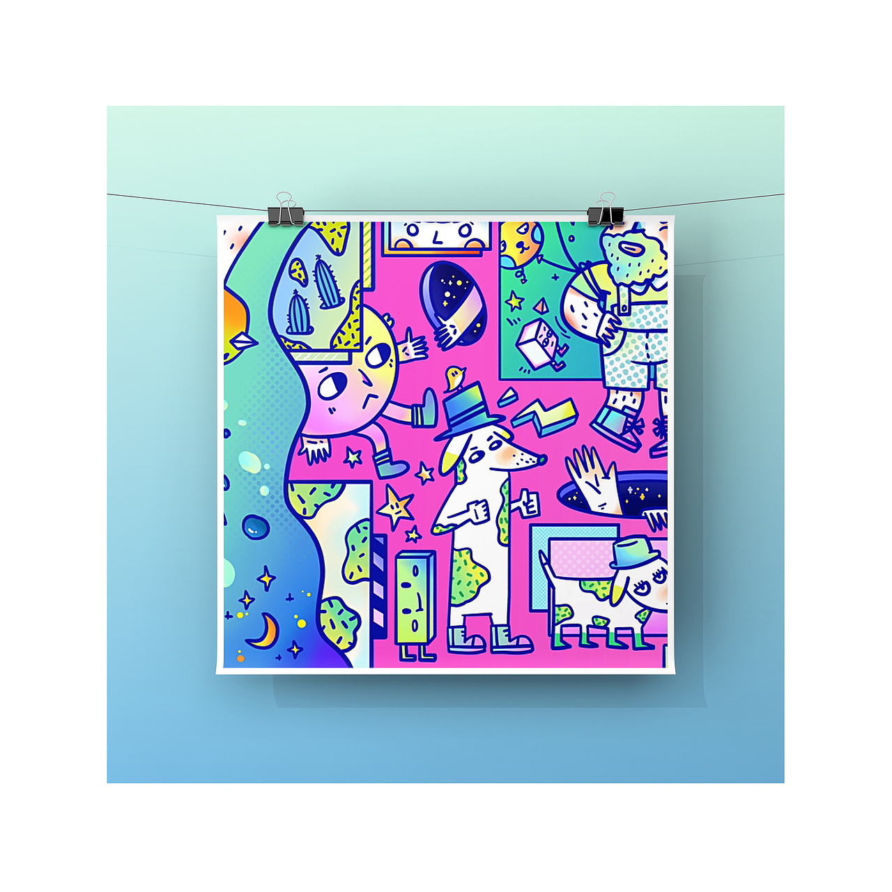 「敬德酱粉红的一天」（图ZMTU5NTc0NTM2） - 商业插画 - 站酷设计师私悬原创素材 - 站酷ZCOOL