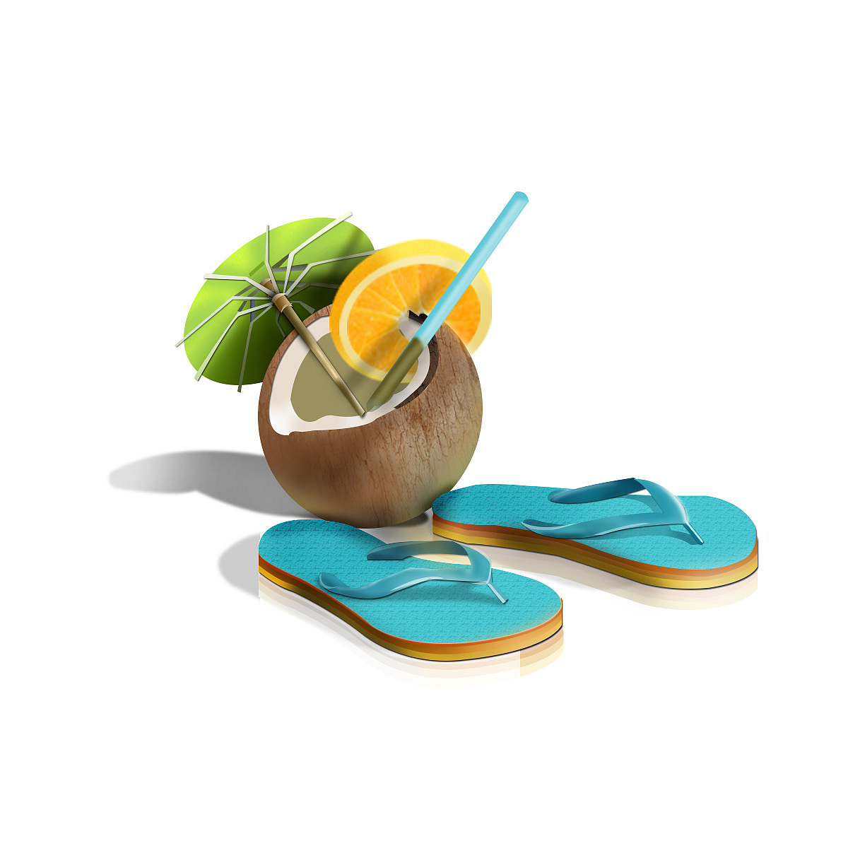 超写实练习-椰子（图ZMTQ0MjAwMTI0） - 其他UI - 站酷设计师yan小幸运原创素材 - 站酷ZCOOL