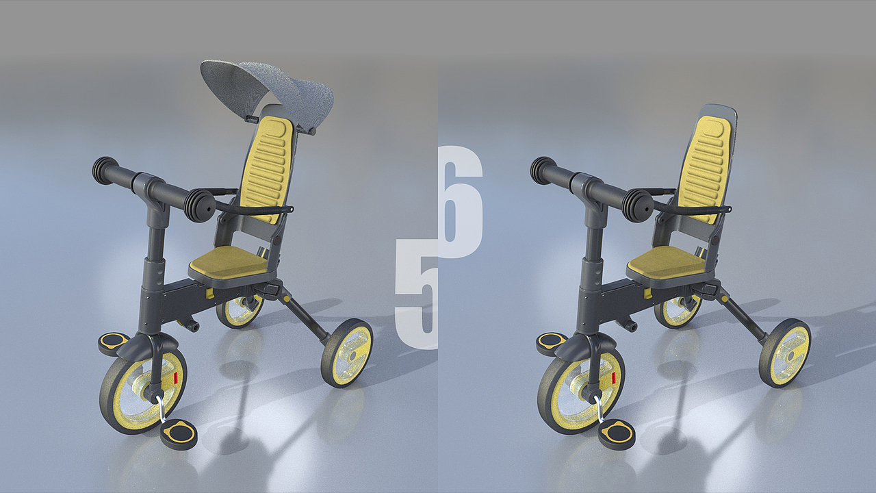 儿童多功能三轮车（图ZMjM4NjQ5NTI4） - 玩具 - 站酷设计师杭州猫谱工业设计原创素材 - 站酷ZCOOL