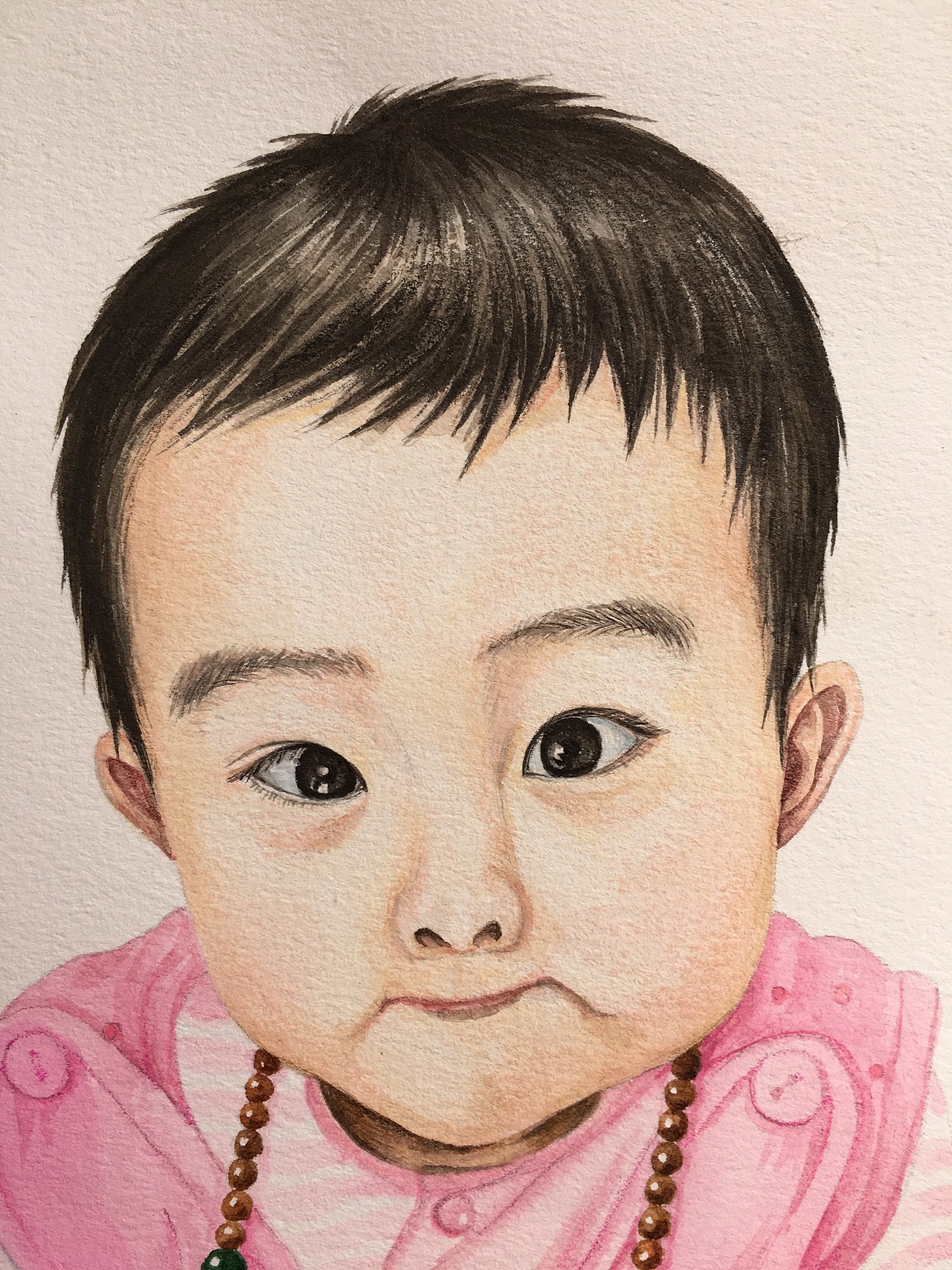 第一次画人物，感觉面部的过度还是生硬些，眼睛里要有投影