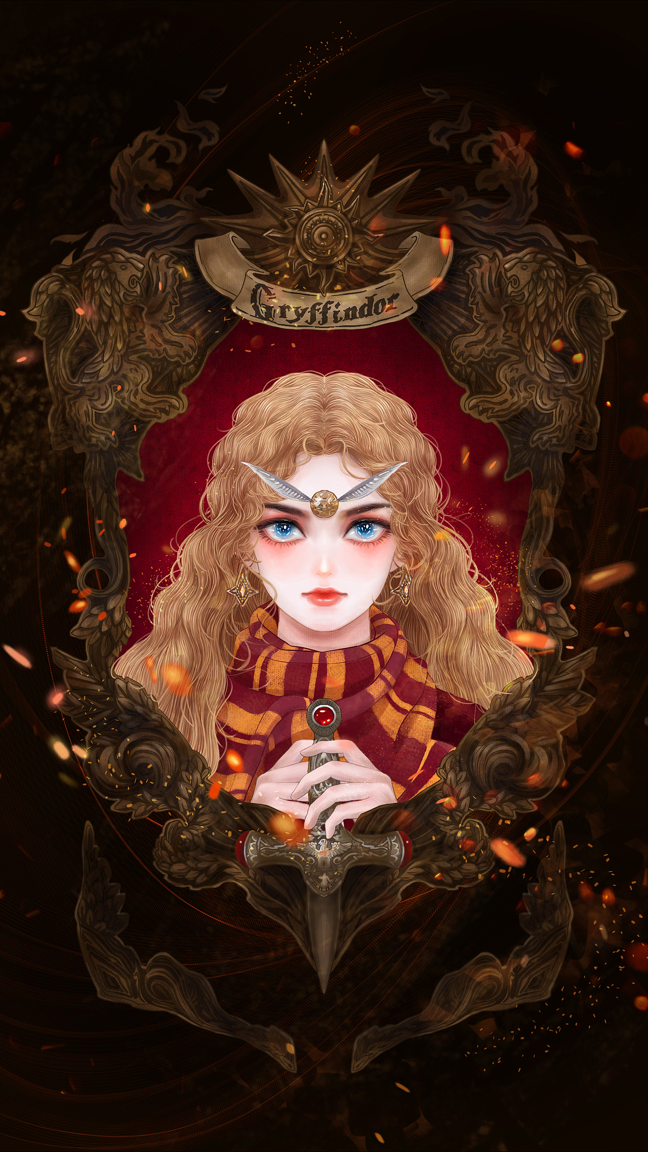哈利波特·魔法觉醒 | 四学院女孩·插画设计