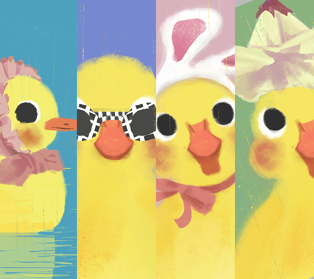 Cute duck（图ZMjY3MDI5NTMy） - 商业插画 - 站酷设计师何不困原创素材 - 站酷ZCOOL