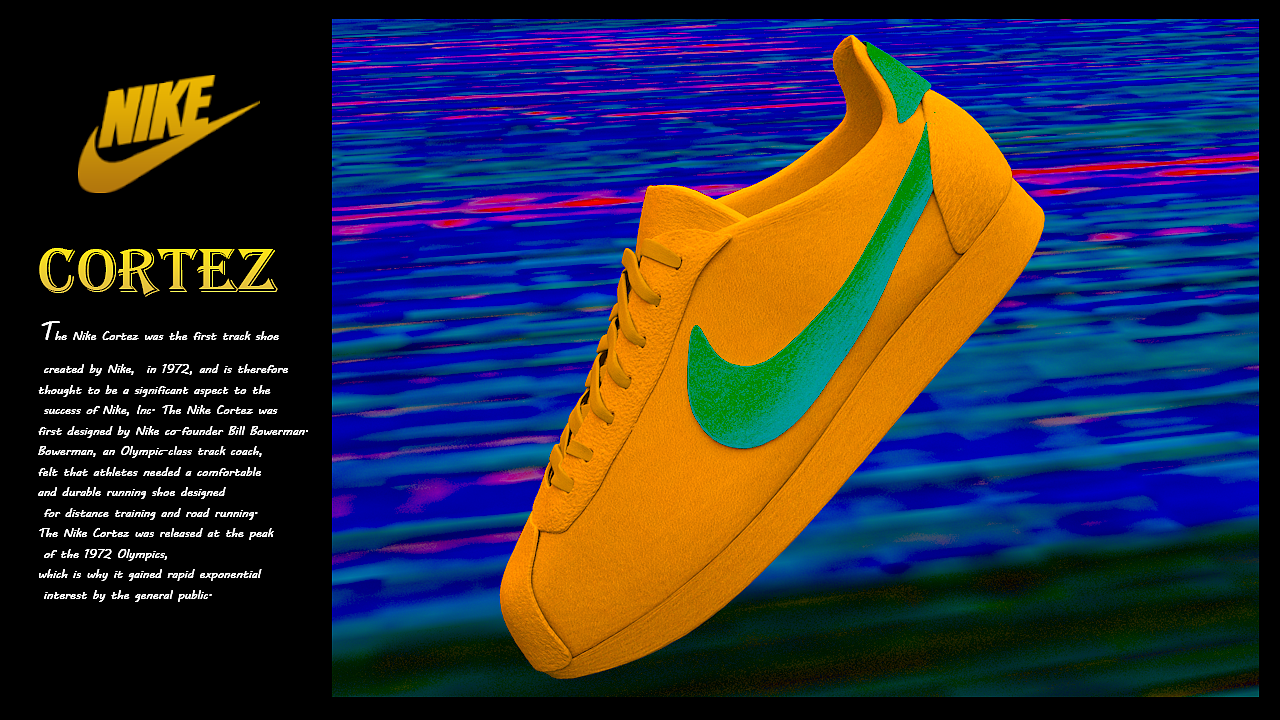 C4D一日小练习#002 NIKE CLASSIC CORTEZ鞋子建模