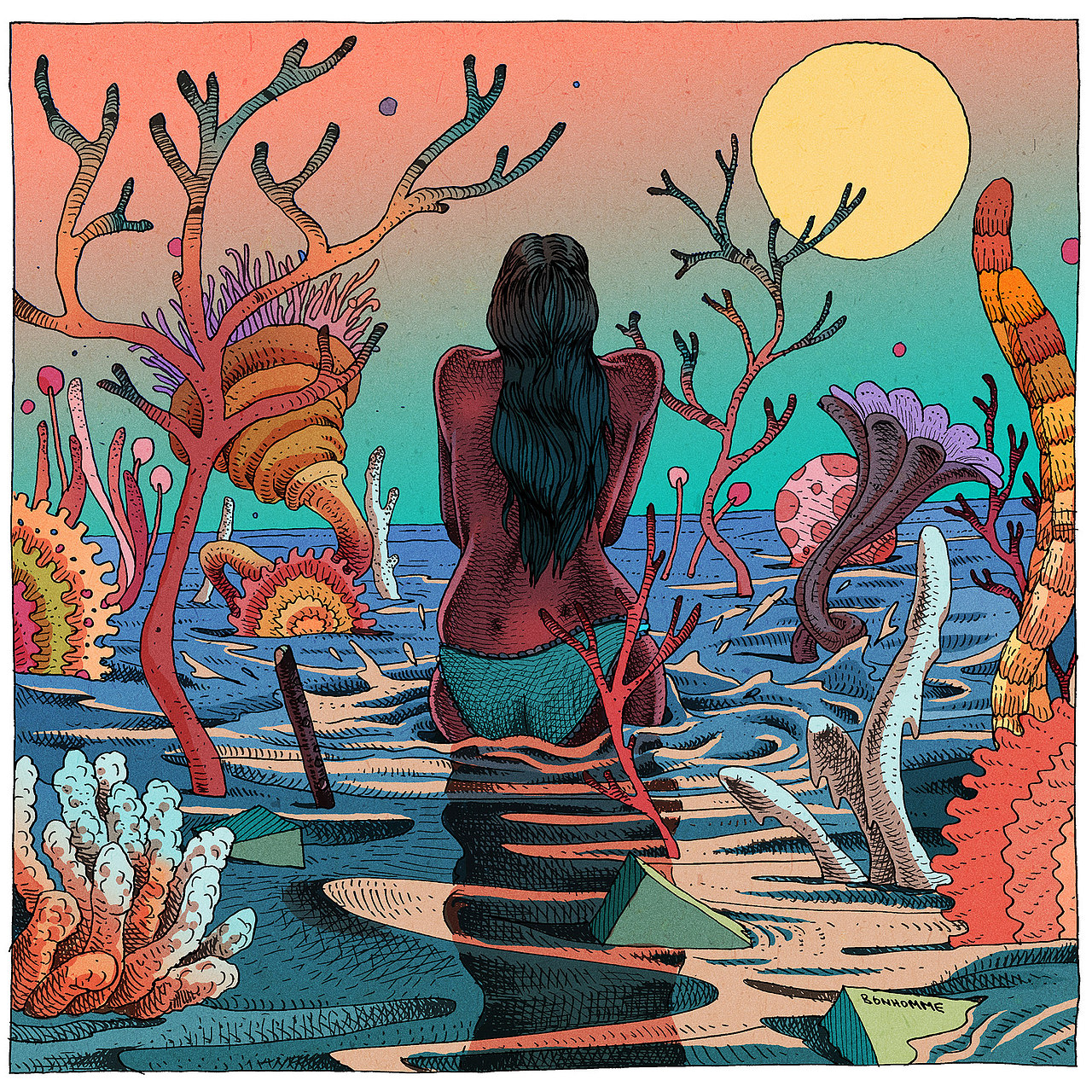 法国艺术家olivier猎奇插画