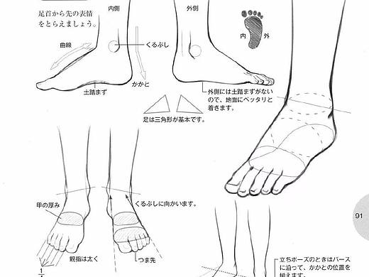 【漫画教程】脚与鞋子的画法,高跟鞋、布鞋等6种常见鞋子的练习素材