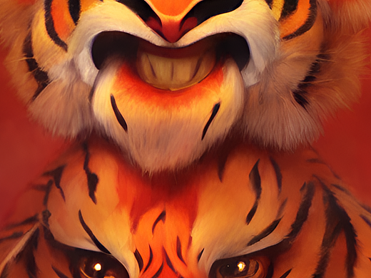 #AI创作实验室#小可爱，可爱拟人化的十二生肖小老虎在