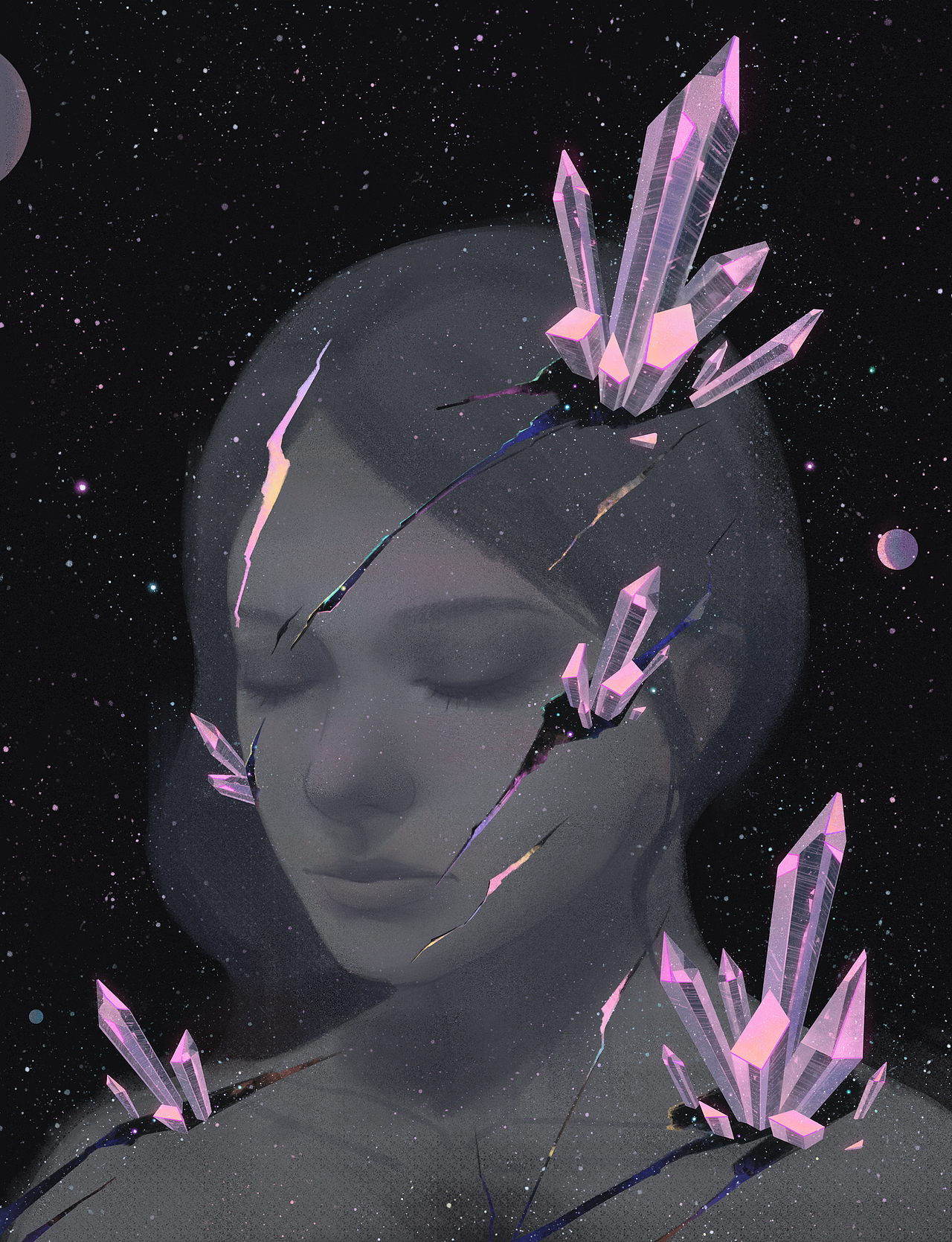 《宝石微光》系列插画 一（图ZMzE5NDA3NjE2） - 创作习作 - 站酷设计师希卡w原创素材 - 站酷ZCOOL