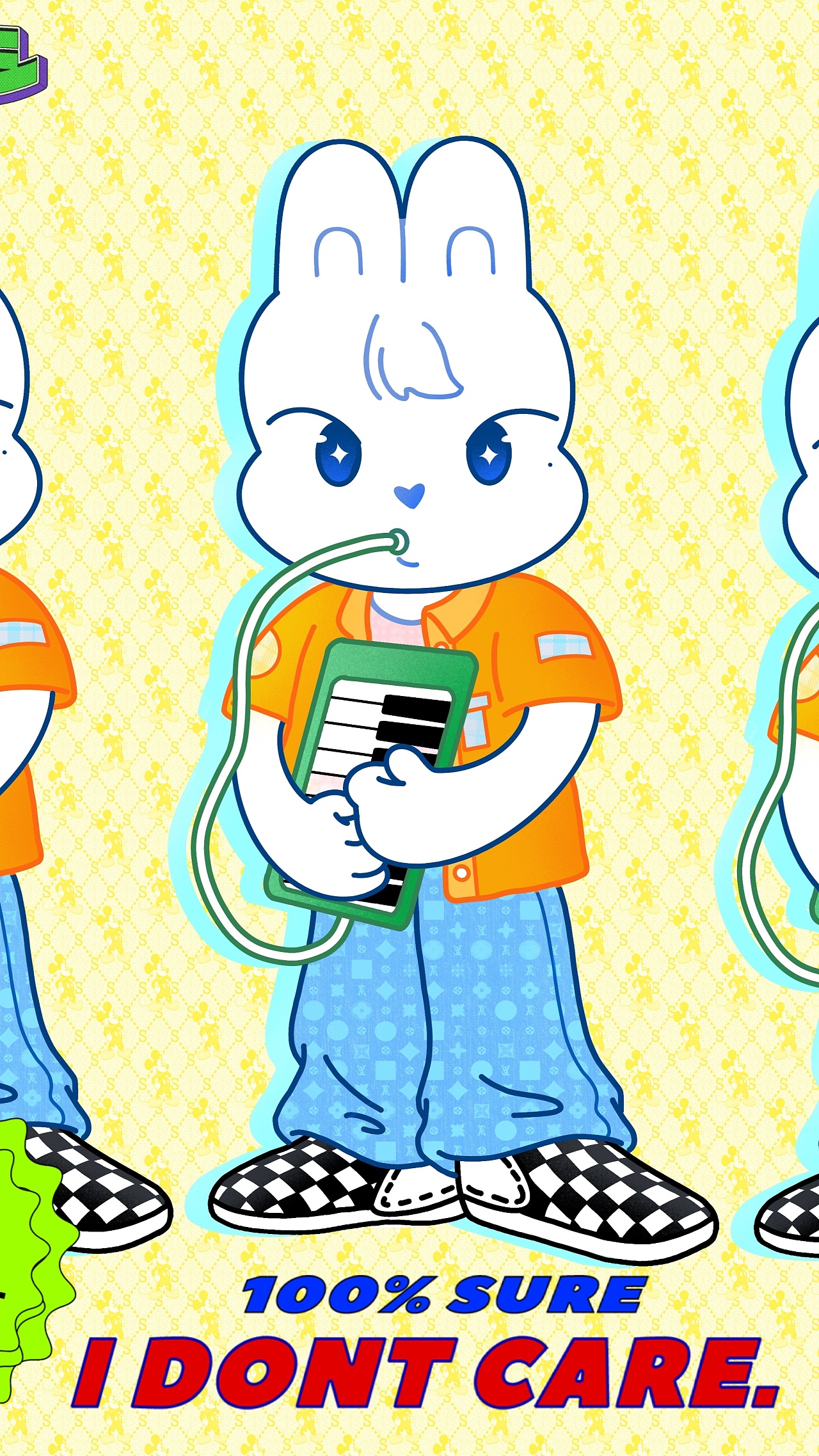 吹口风琴的兔子